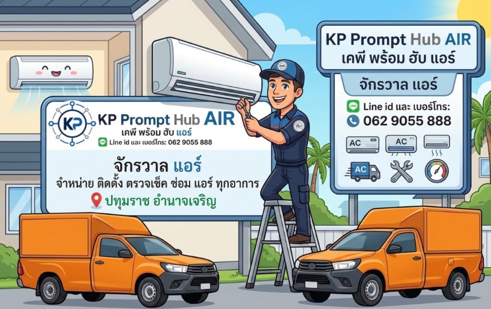หน้าร้านแอร์ KP Prompt Hub AIR บน CEOsofts — ขายและบริการแอร์